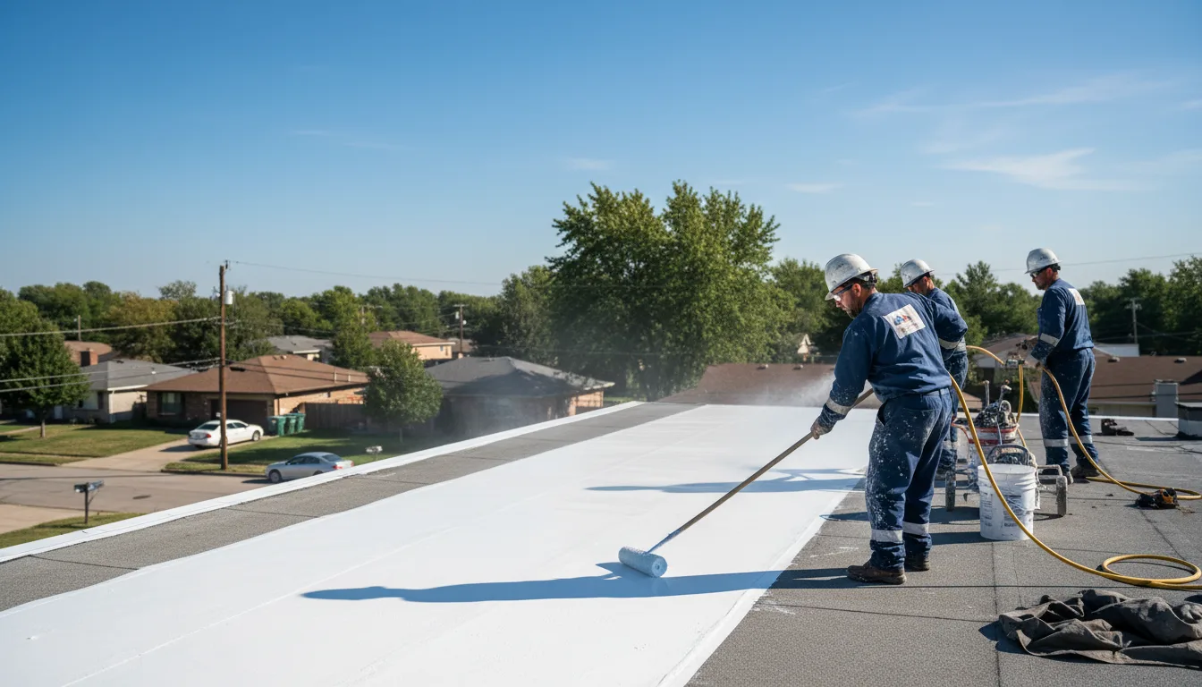 Commercial roof coating in Oklee, MN near me